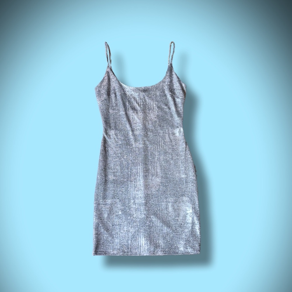 Thrifted silver cocktail dress!